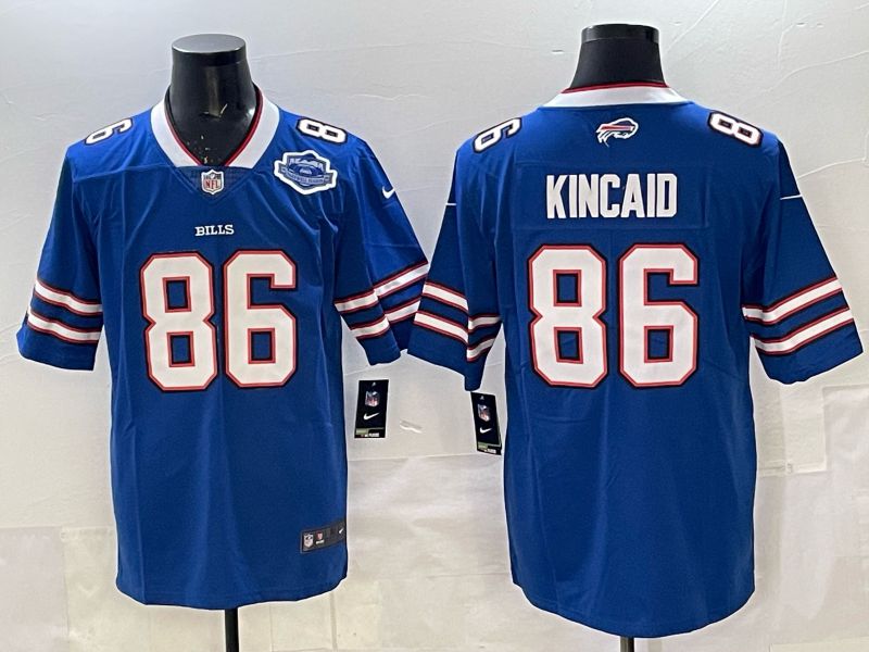 Men 2025 Buffalo Bills #86 Kincaid Blue Nike Limited NFL Jersey style 08